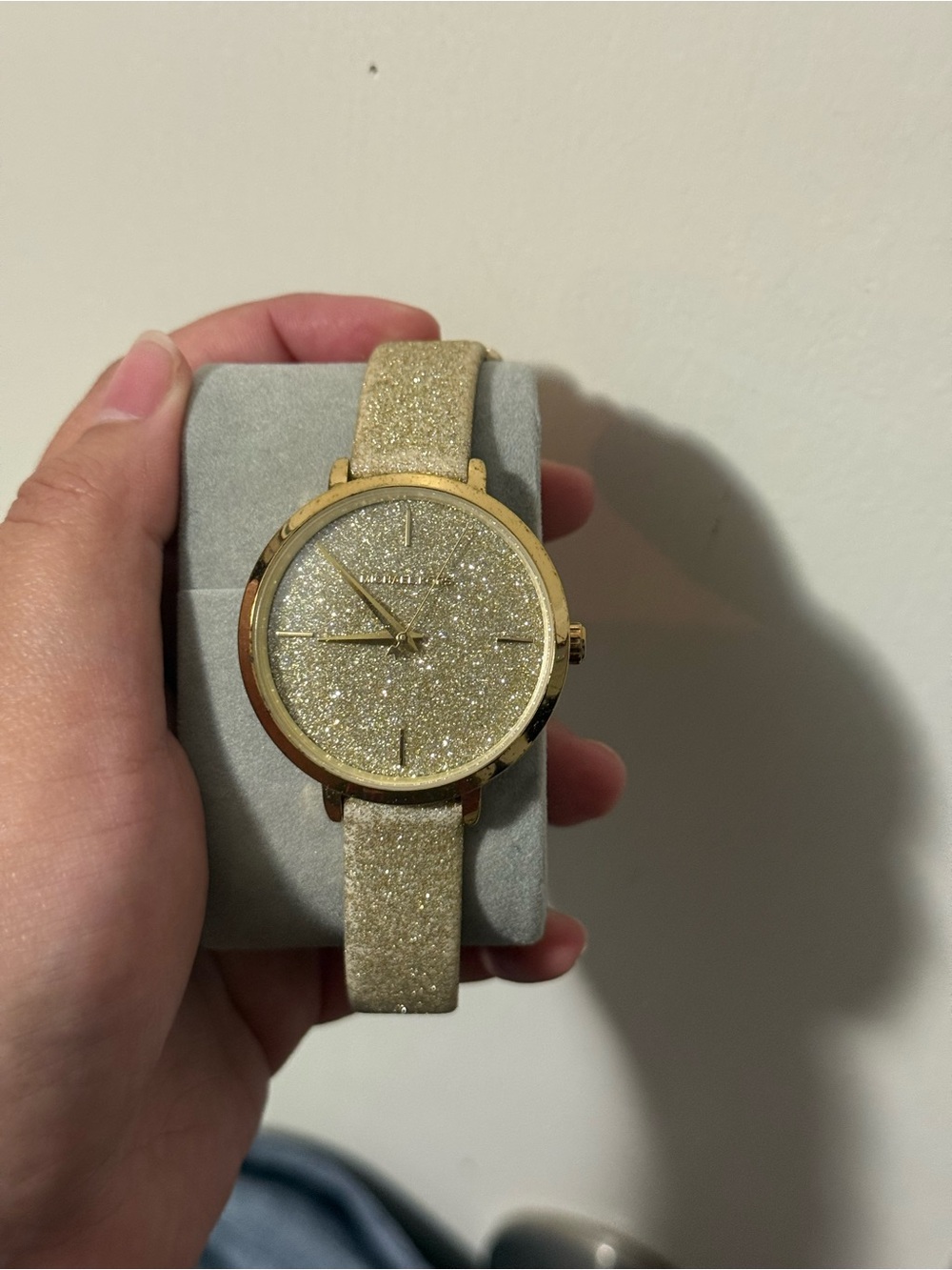 Michael Kors Gold Glitter Round Dial Women's Watch